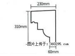 产品分解图型 - 檐口线，型号：SX311-YK-3，规格：230x310mm(3) - 新乡三象EPS建材 xx.sx311.cc