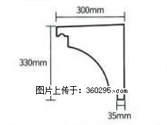产品分解图型 - 檐口线，型号：SX311-YK-2，规格：300x330mm(2) - 新乡三象EPS建材 xx.sx311.cc